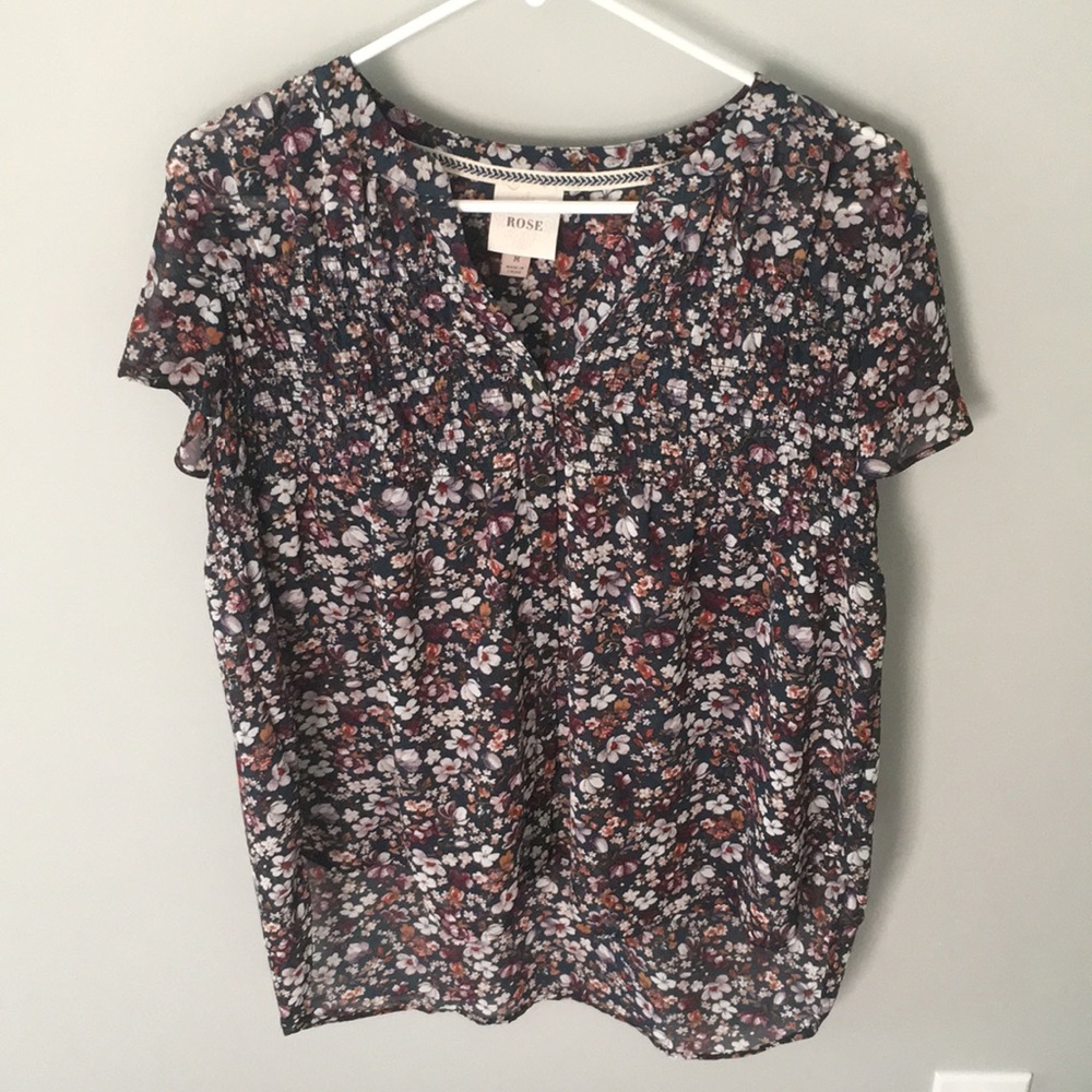 Floral Target Top